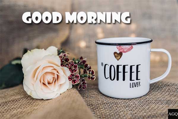 good morning flowers images coffee