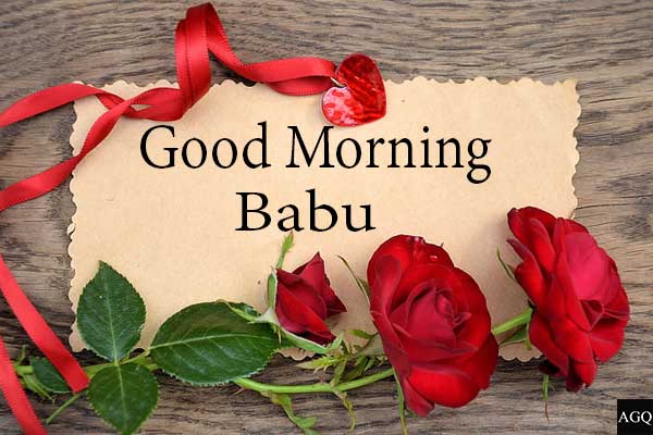Good morning Babu images with red rose