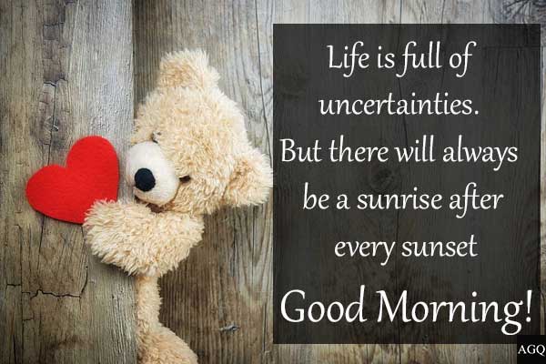 teddy good morning images with heart
