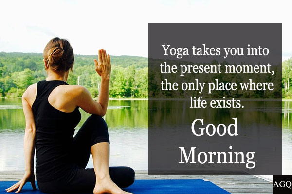 good morning wishes with yoga images