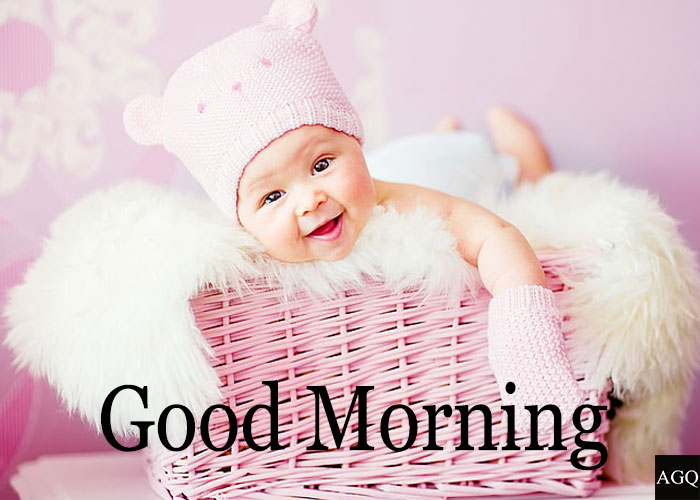 Baby good morning winter picture