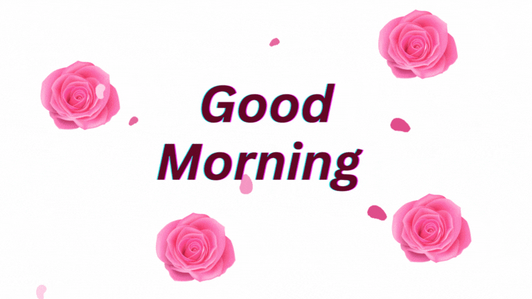 Pink Rose Good Morning Gif