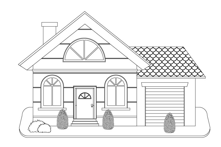 House Coloring Page 11