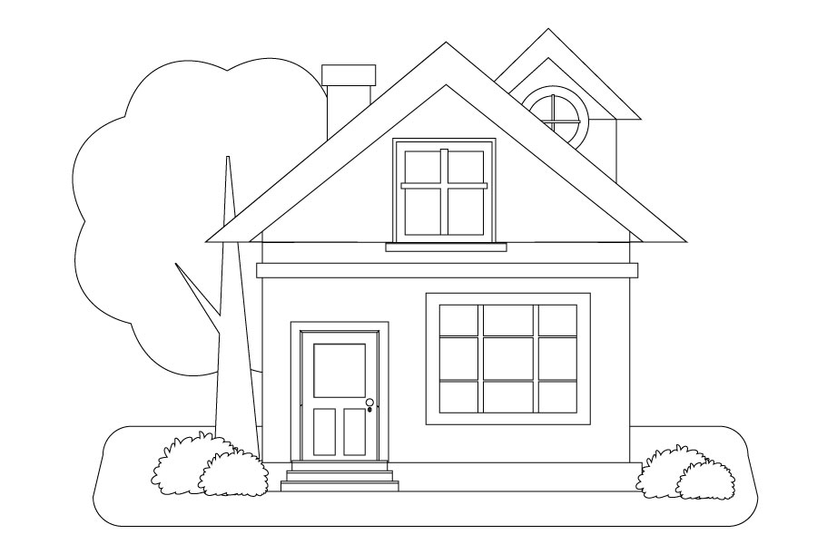 House Coloring Page 12