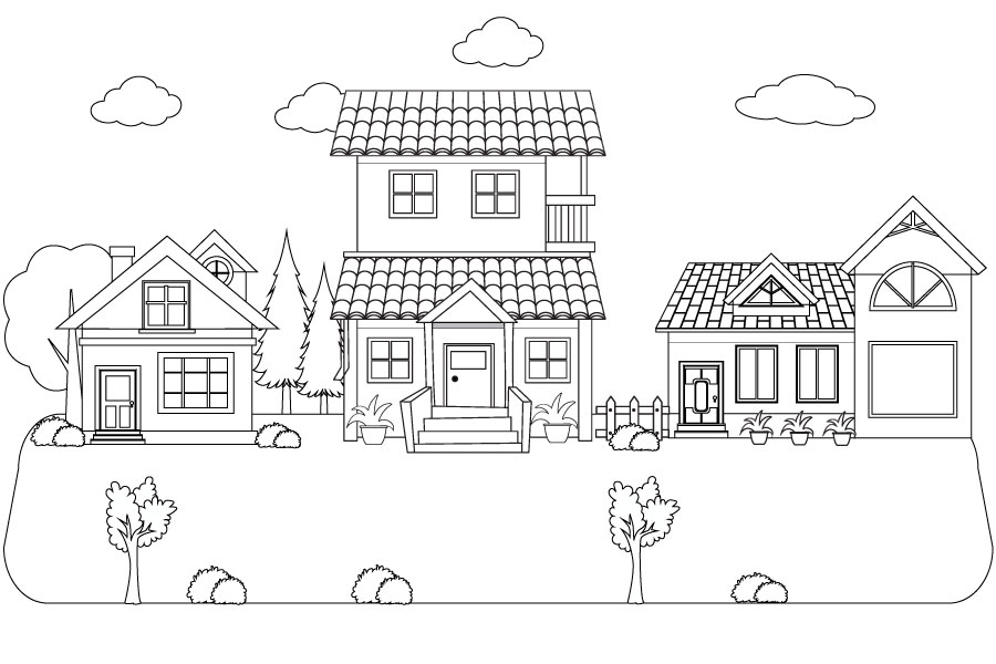 House Coloring Page 15