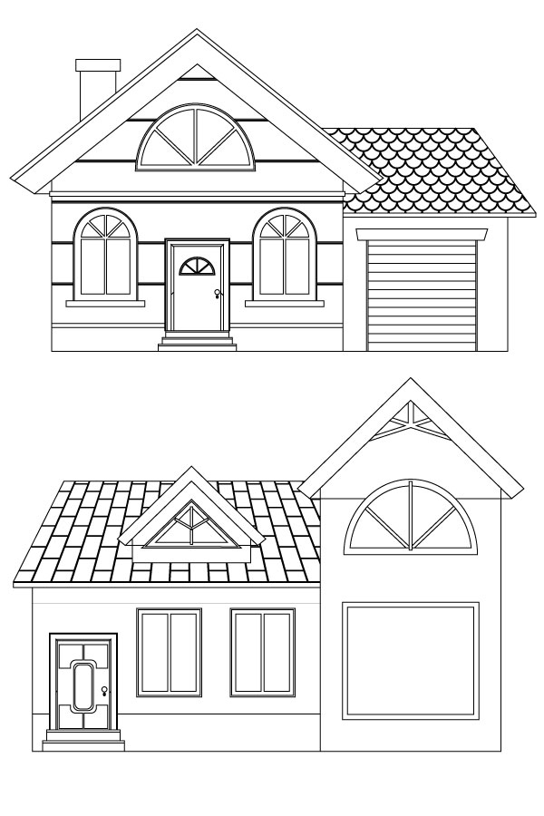 House Coloring Page 16