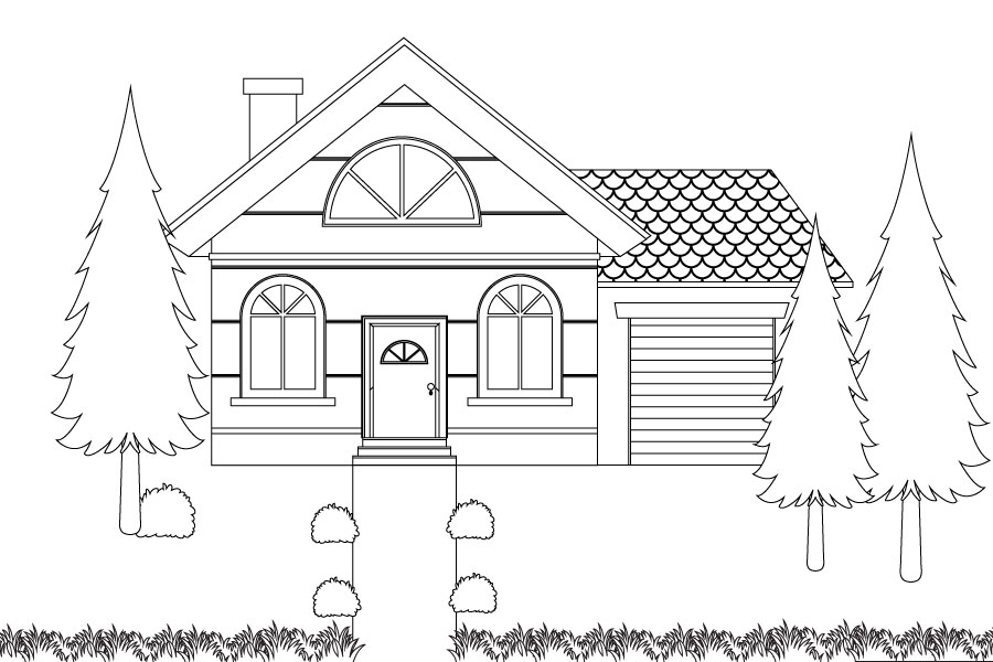 House Coloring Page 17