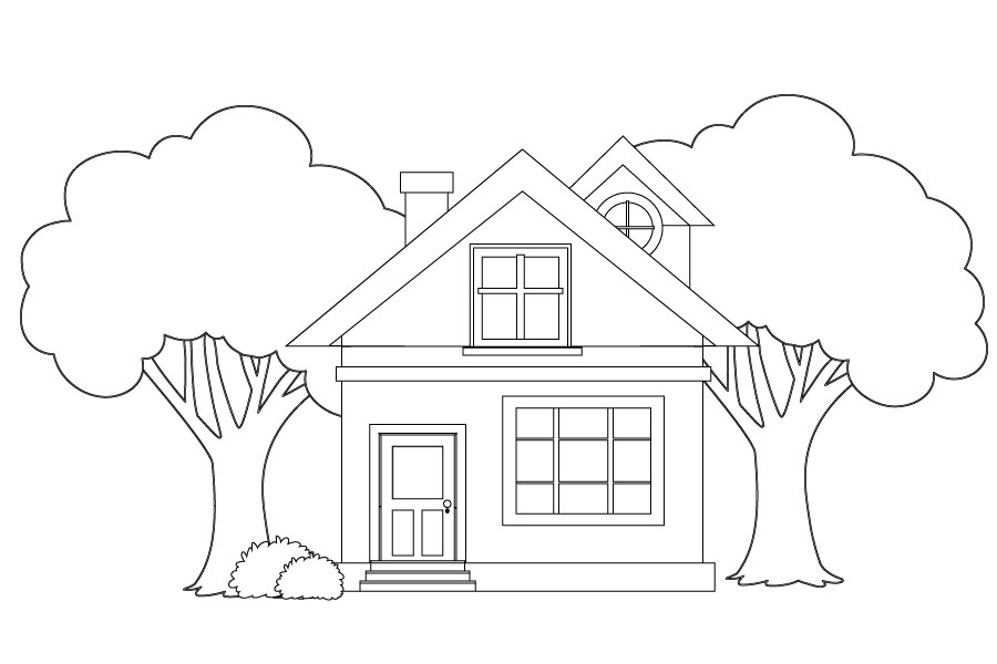 House Coloring Page 18