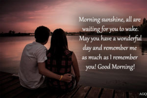 Good Morning Quotes For Girlfriend couple sitting