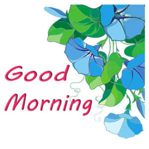 Good Morning Clipart blue flowers
