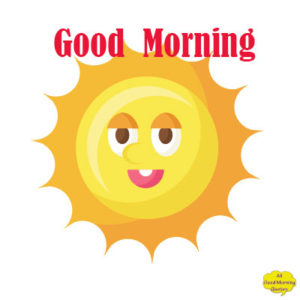 Good Morning smiling sun clipart