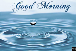 good morning water drops