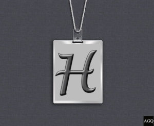 stylish h letter images keychain
