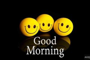 Good morning three smiley images