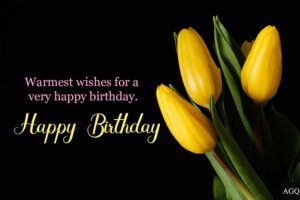 Happy Birthday Yellow Tulip Images