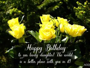 Happy Birthday yellow Rose Images with Quotes