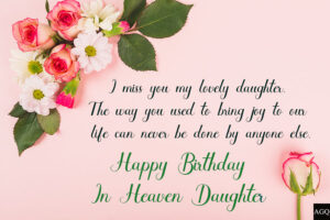 Happy birthday to my daughter in heaven image
